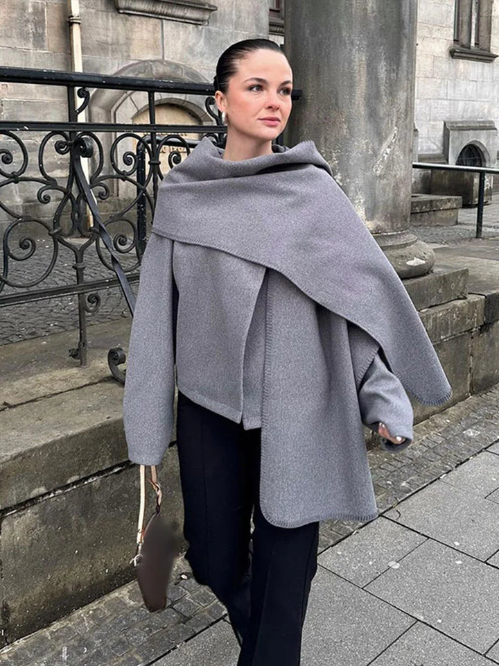 Stilla | Elegant Damenjakke i Blandingsuld med Skalkrave