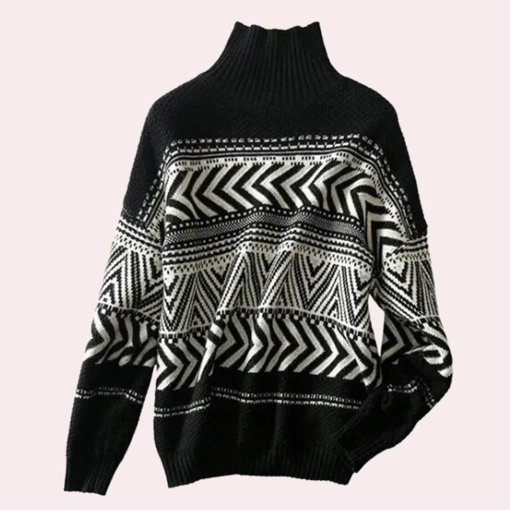 Stilla | Moderne Sweater med Høj Krave til Damer