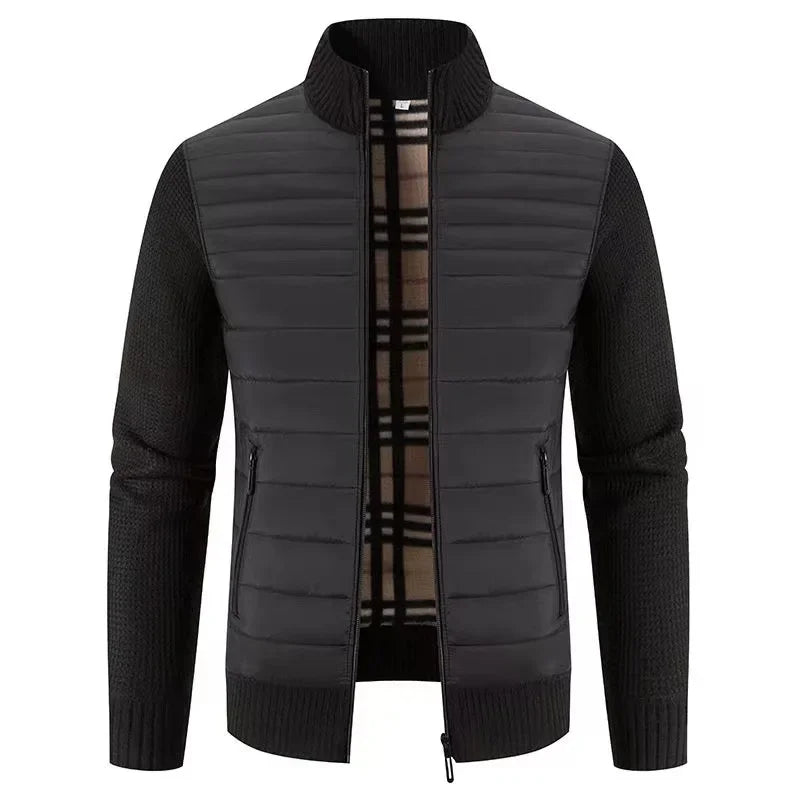 Stilla | Strikjakke I Koreansk Stil - Fashionable Slim Fit Overgangsjakke til Fritid & Hverdag