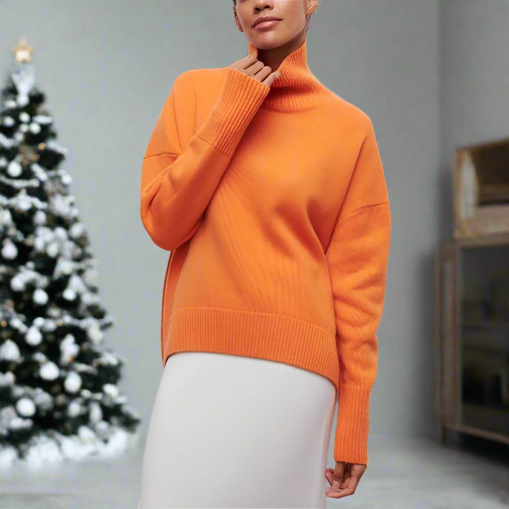 Stilla | Størrelse oversize rullekrave sweater ribkant rullekrave sweater