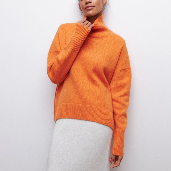 Stilla | Rullekrave Sweater I Overdimensioneret Størrelse