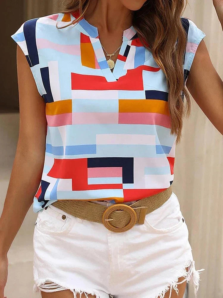 Stilla | Farverig Damebluse