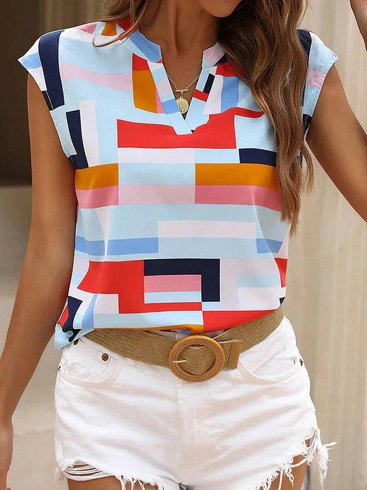 Stilla | Farverig Damebluse