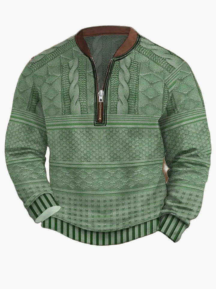 Stilla | Strikpullover med Lynlås - Moderne Fritidslook til Efterår og Forår