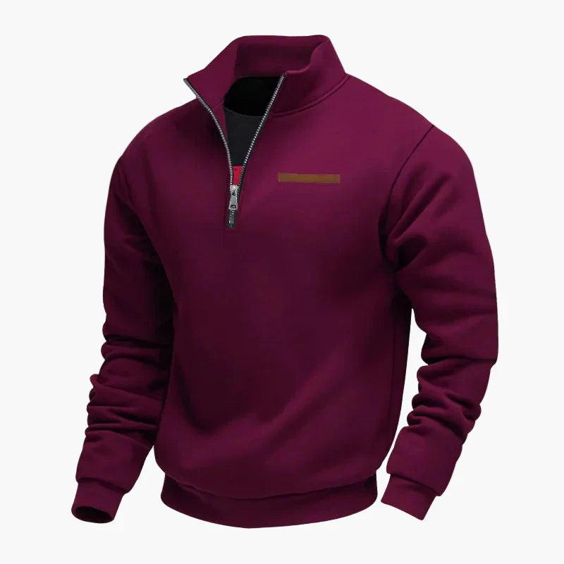 Stilla | Halvzip Sweatshirt Fritidstrøje med Ståkrave - Perfekt til Rejser og Hverdag