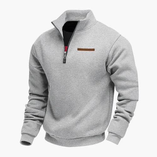 Stilla | Halvzip Sweatshirt Fritidstrøje med Ståkrave - Perfekt til Rejser og Hverdag