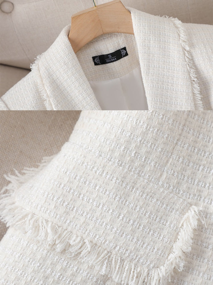 Stilla | Elegant Blazer Af Fleece Og Struktureret Stof Til Damer