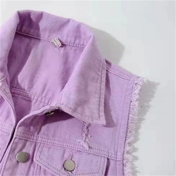 Stilla | Ærmeløs Denimvest til Kvinder i Lyse Farver Forårs Kollektion Khanda