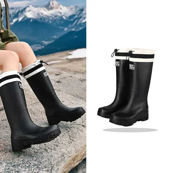 Stilla | Dame vandtætte retro-look gummistøvler med skridsikker sål
