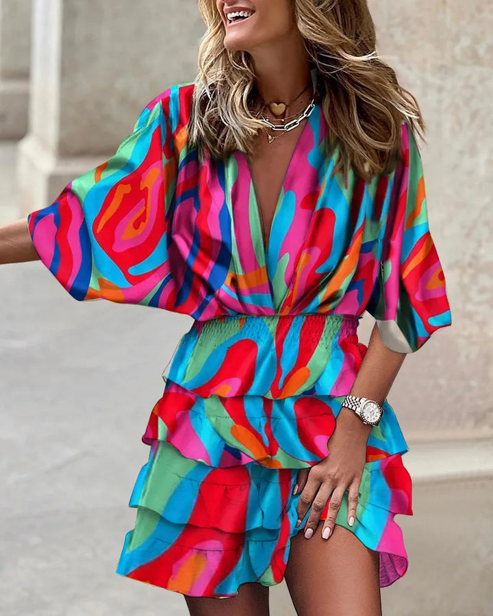Stilla | Stilfuld Mini Kjole Med Print