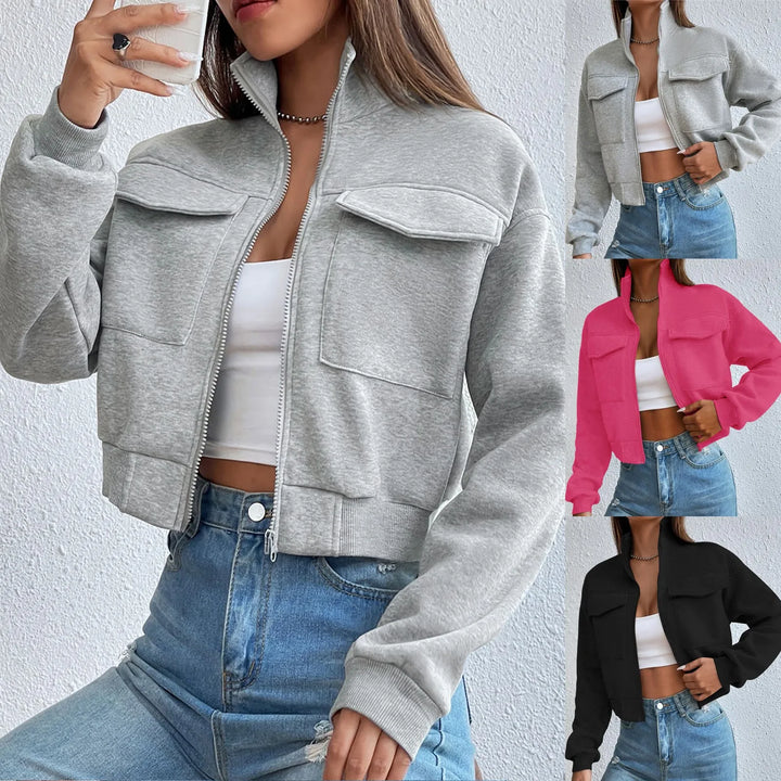 Stilla | Elegant Crop Top Med Lynlås