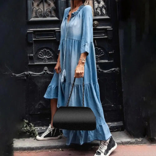 Stilla | Denim Casual Maxi Kjole