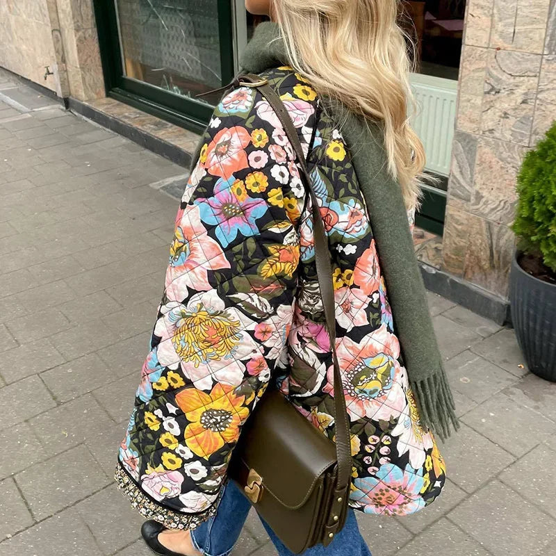 Stilla | Floral Quilted Frakke