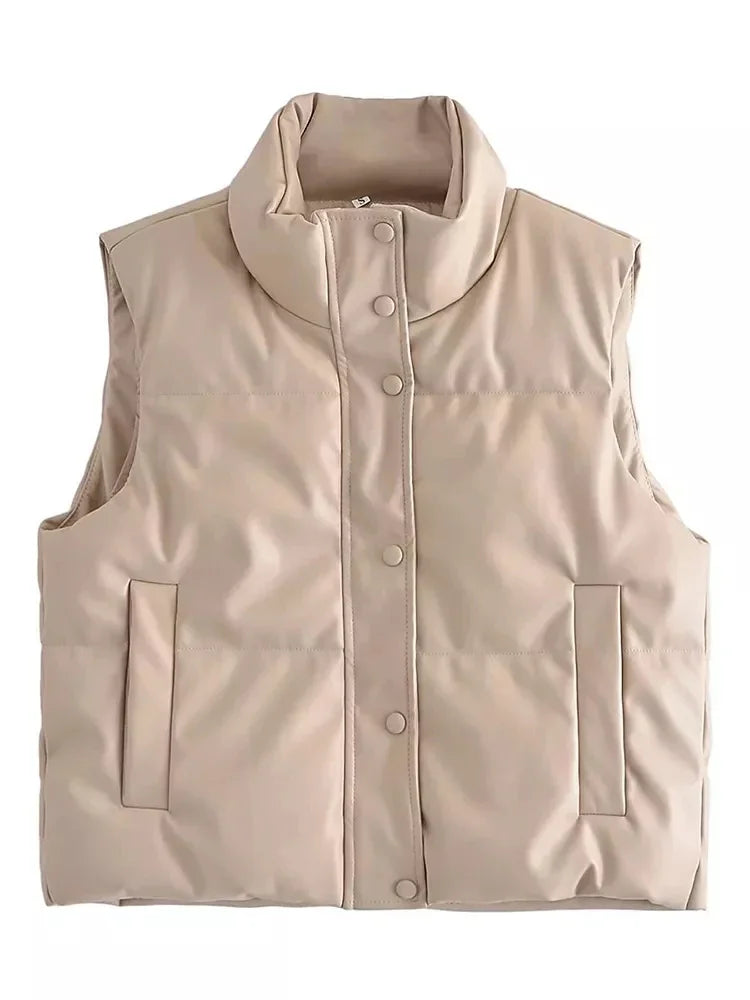 Stilla | Dame Højkrave Quiltet Vest