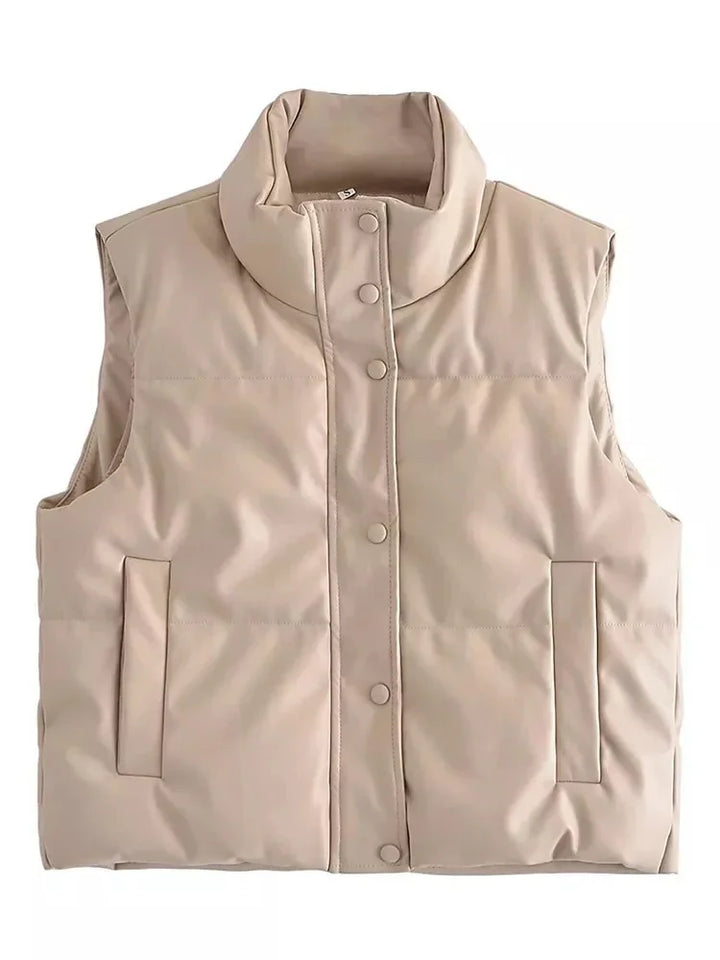 Stilla | Dame Højkrave Quiltet Vest