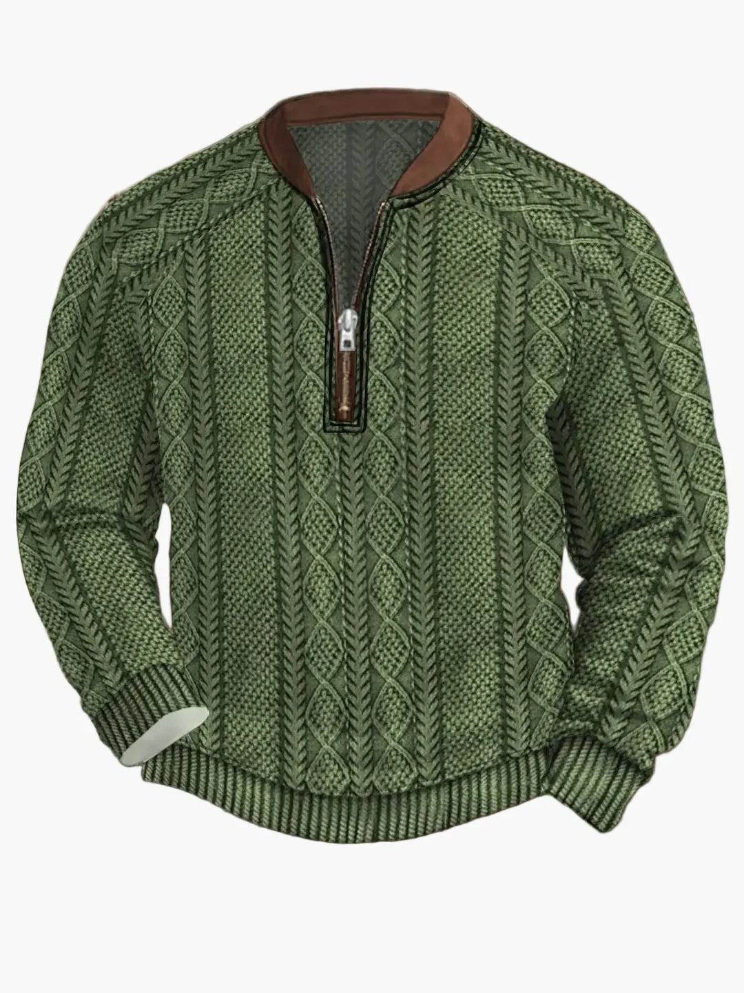 Stilla | Strikpullover med Lynlås - Moderne Fritidslook til Efterår og Forår