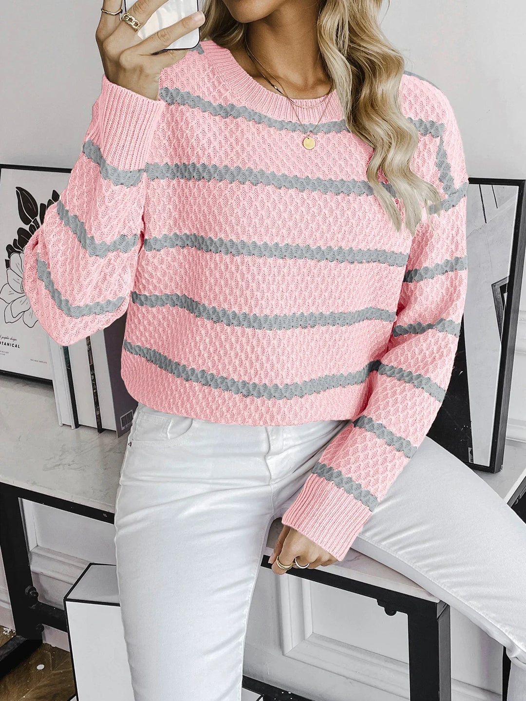 Stilla | Klassisk Multifarvet Oversize Pullover