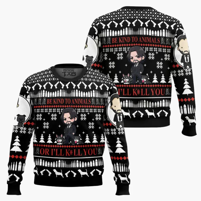 Stilla | Grim Jultrøje - Sjov "Wick-Mas" Pullover til Fans, Jul, Fest
