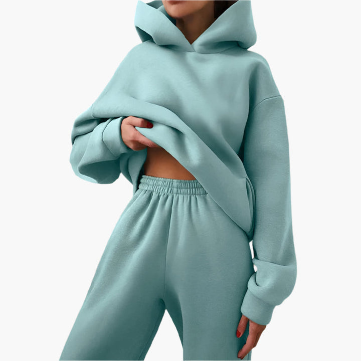 Stilla | Oversize Lounge Sæt Hættetrøje og Joggingbukser - Komfortabel Fritidslook