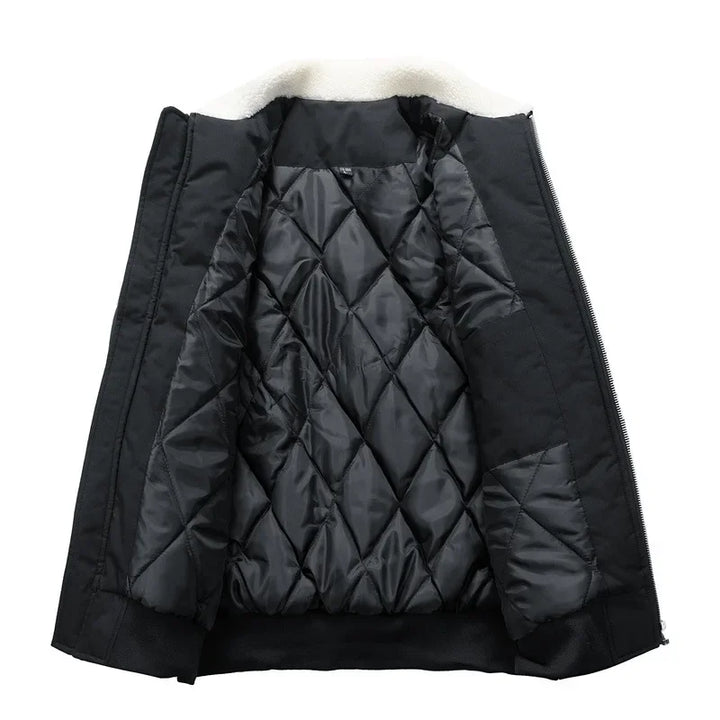 Stilla | Vinter Bomberjakke med Modest Lamb Pels Krave - Casual Stil til Kolde Dage