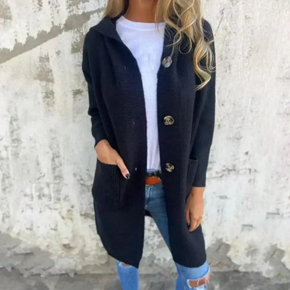 Stilla | Lang Knap Cardigan