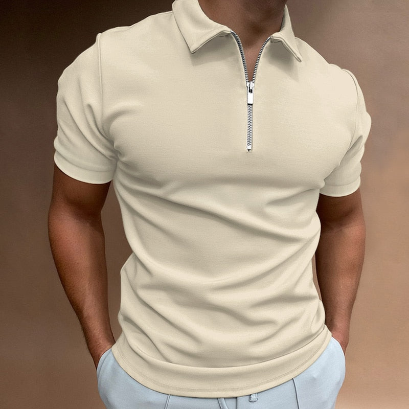 Stilla | Poloshirt med Lynlås