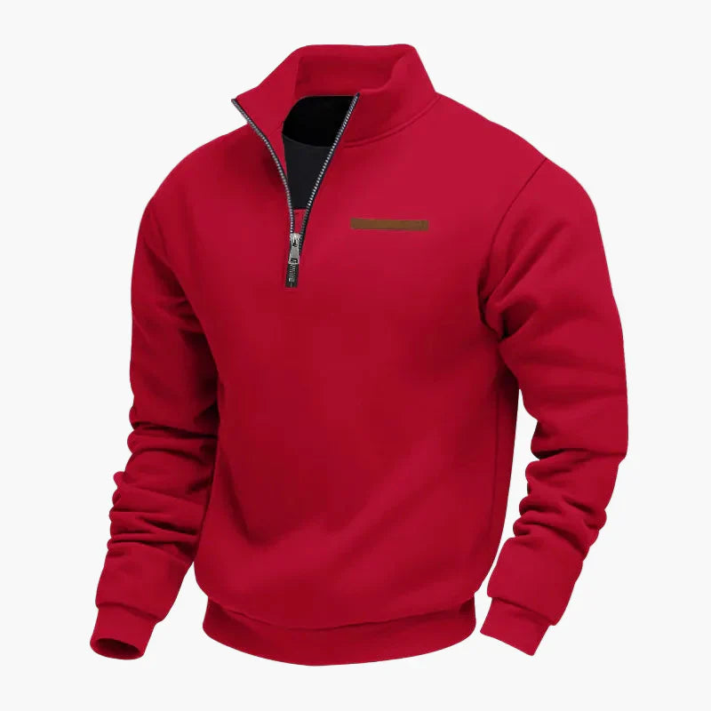 Stilla | Halvzip Sweatshirt Fritidstrøje med Ståkrave - Perfekt til Rejser og Hverdag