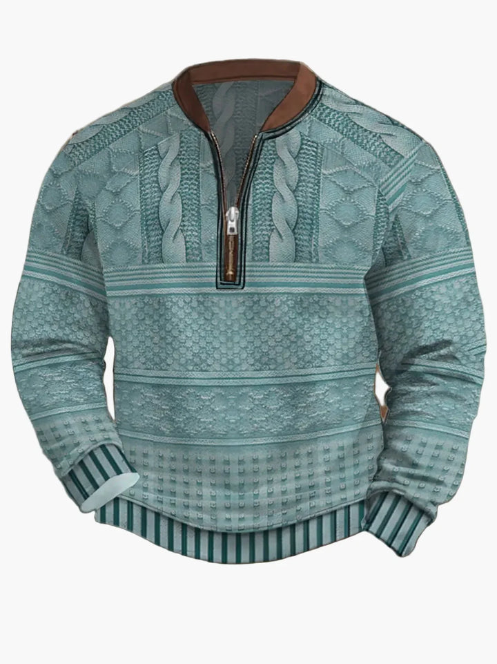 Stilla | Strikpullover med Lynlås - Moderne Fritidslook til Efterår og Forår