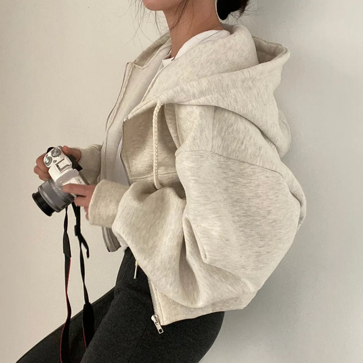 Stilla | Oversized Sweatshirts Med Lynlås