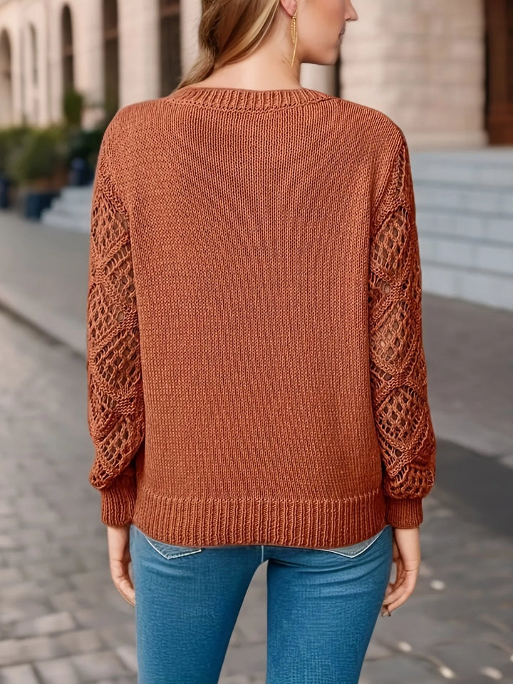 Stilla | Solid V-Hals Strik Sweater