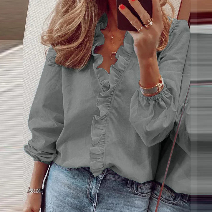 Stilla | Damebluse med flæser