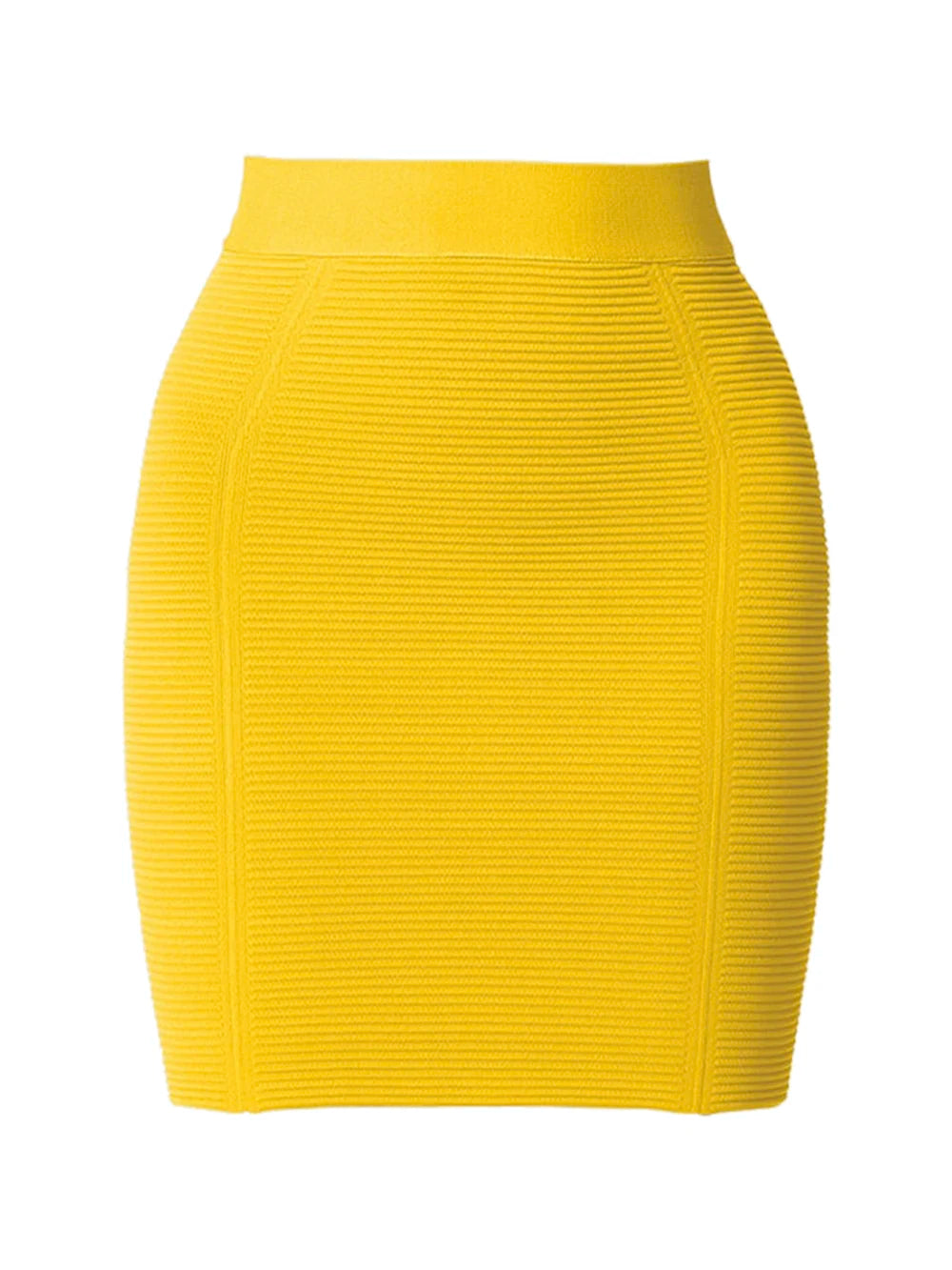 Skovae | Gul farve Kvinder Sexet Bodycon Mini nederdel Rayon Bandage Mode Natklub Festbeklædning Fejre Nederdele Høj Kvalitet