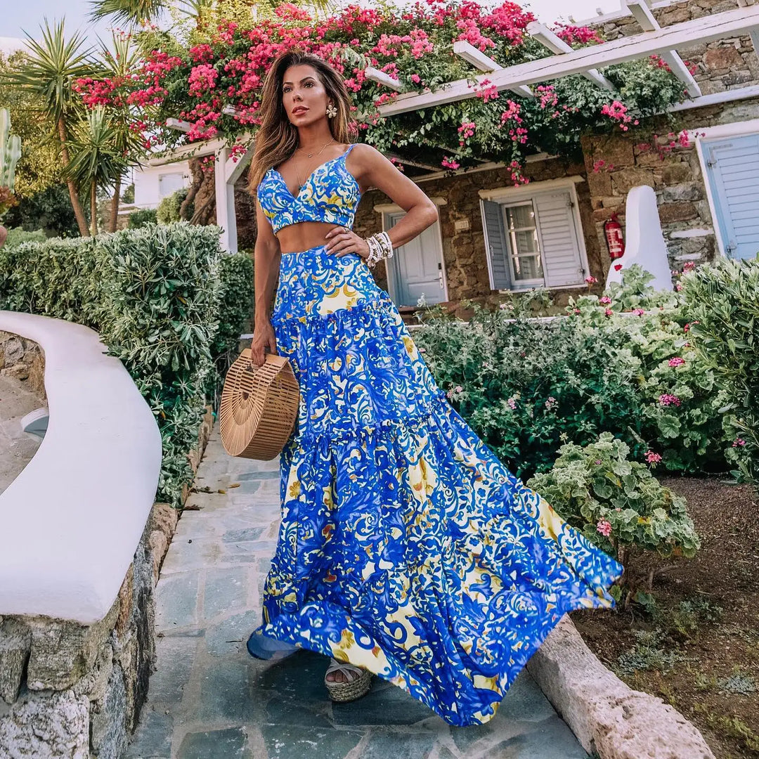 Stilla | Stilfuld Strandkjole Med Print