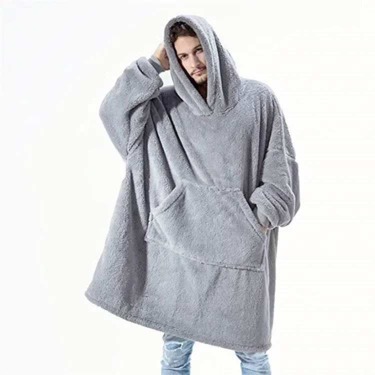 Stilla | Overdimensioneret flannel tæppe hoodie til mænd & kvinder