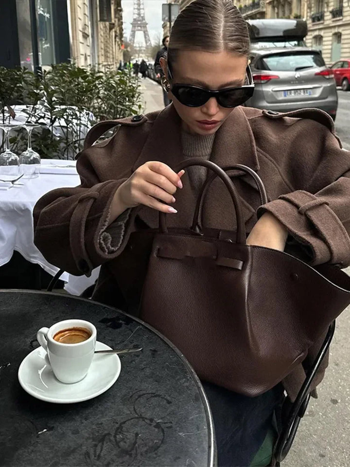 Stilla | Kaffeewol Jakke Løs og Behagelig