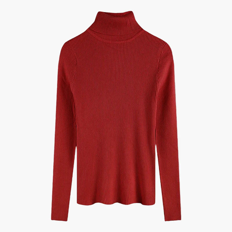 Stilla | Rullekravepullover Ribbet Basis Langærmet - Alsidig Efterårs & Vinter Look