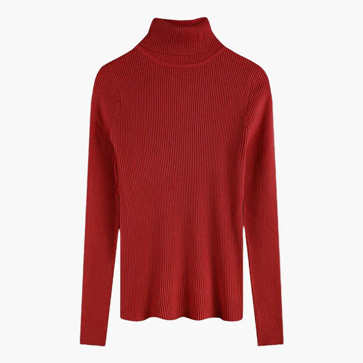 Stilla | Rullekravepullover Ribbet Basis Langærmet - Alsidig Efterårs & Vinter Look