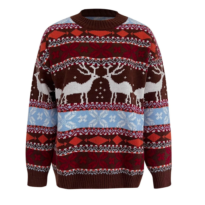 Stilla | Elegant Jule Sweater Med Lange Ærmer Og Rund Halsudskæring Til Kvinder