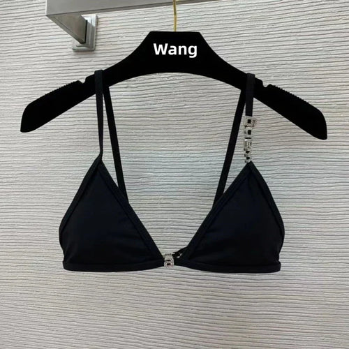 Skovae | Ny Rhinestone Bogstav Wang Strand Bikini Luxushjemmeskaber Y2K Mode Sexet Kvinder Strand Bikini Duo Sæt
