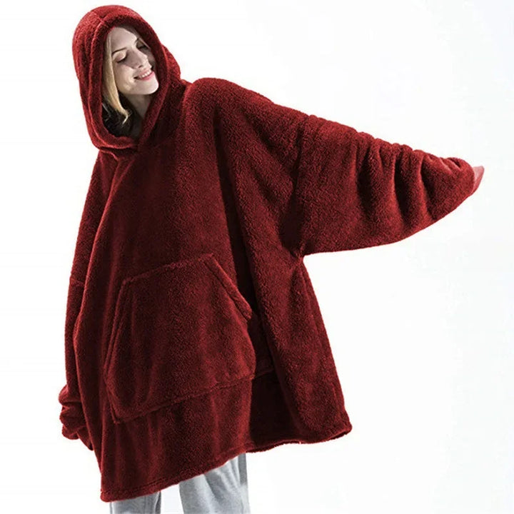 Stilla | Overdimensioneret flannel tæppe hoodie til mænd & kvinder