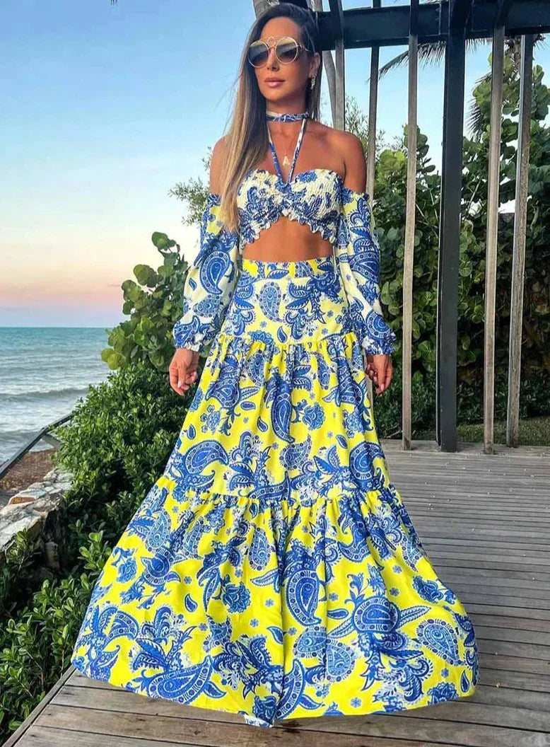 Stilla | Stilfuld Strandkjole Med Print