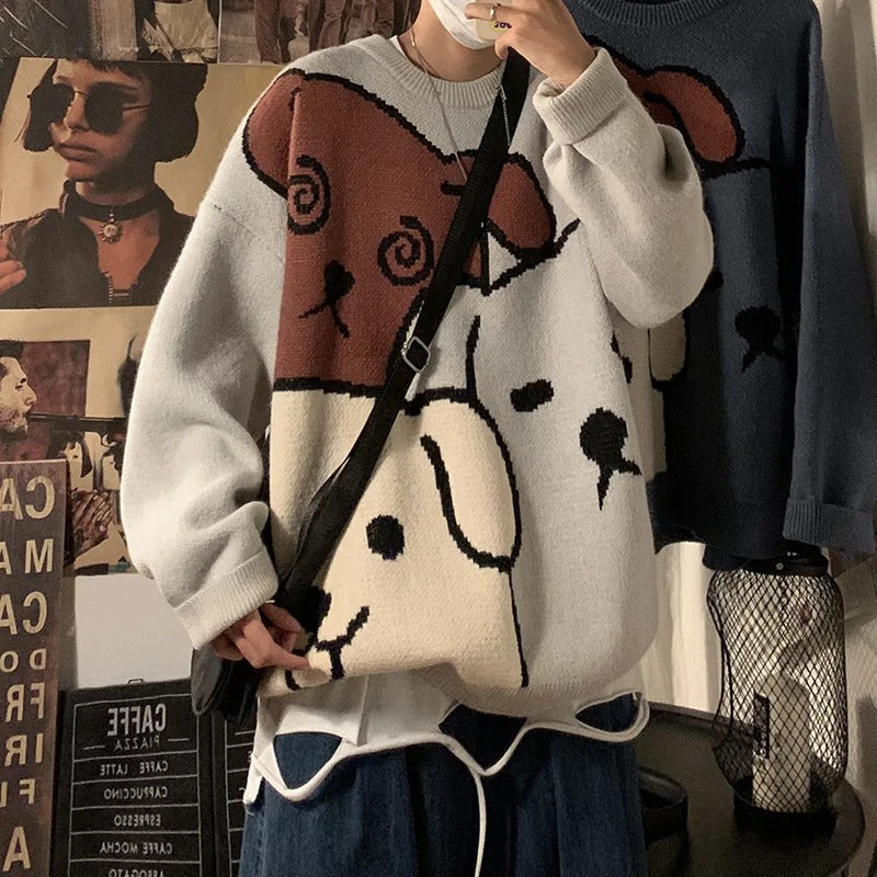 Stilla | Varm Pullover Med Hundemønster