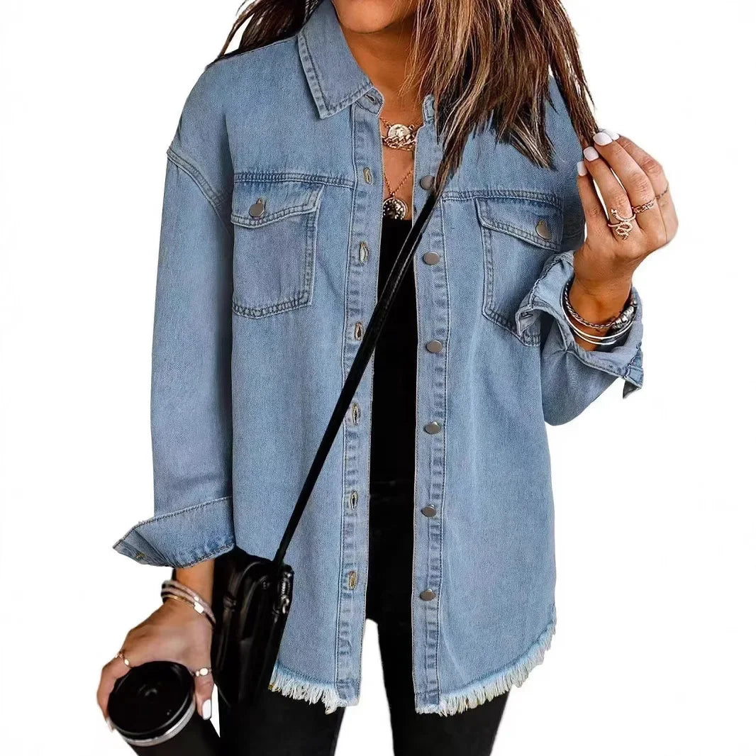 Stilla | Denim Skjortejakke