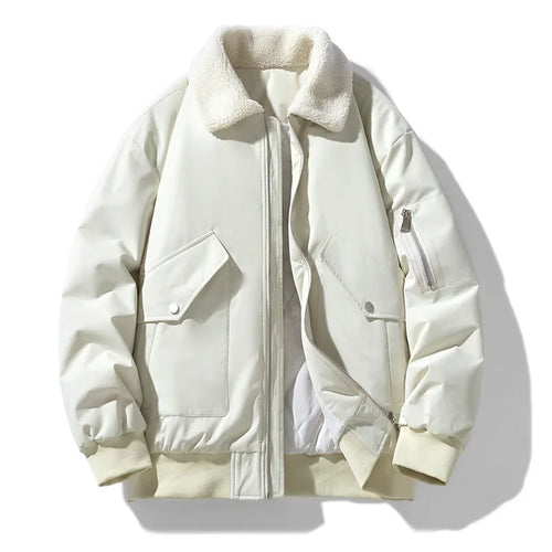 Stilla | Vinter Bomberjakke med Modest Lamb Pels Krave - Casual Stil til Kolde Dage