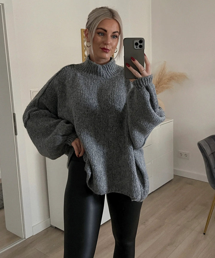Stilla | Casual Pullover Med Rund Halsudskæring Af Strik Og Lange Ærmer Til Dame