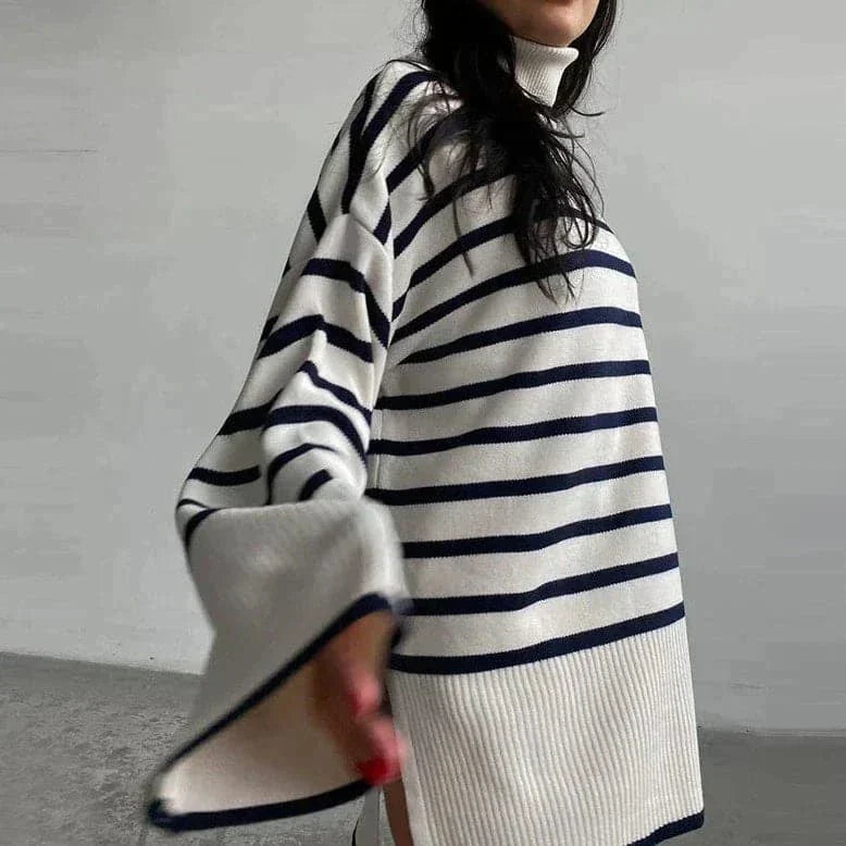 Stilla | Strikpullover Oversized Fit Blødt Rullekrave Lang Ærme Fritidsdesign
