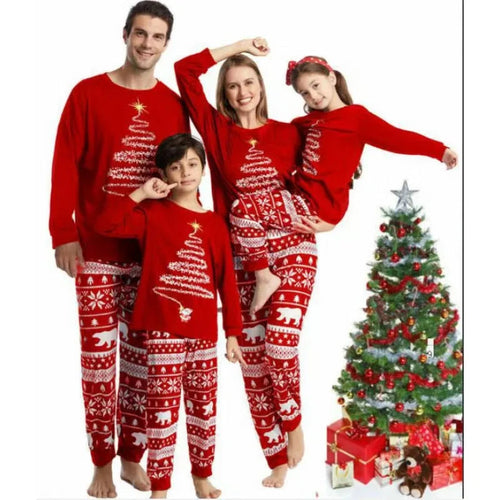 Stilla | Julefamilier matchende pyjamas sæt Rød