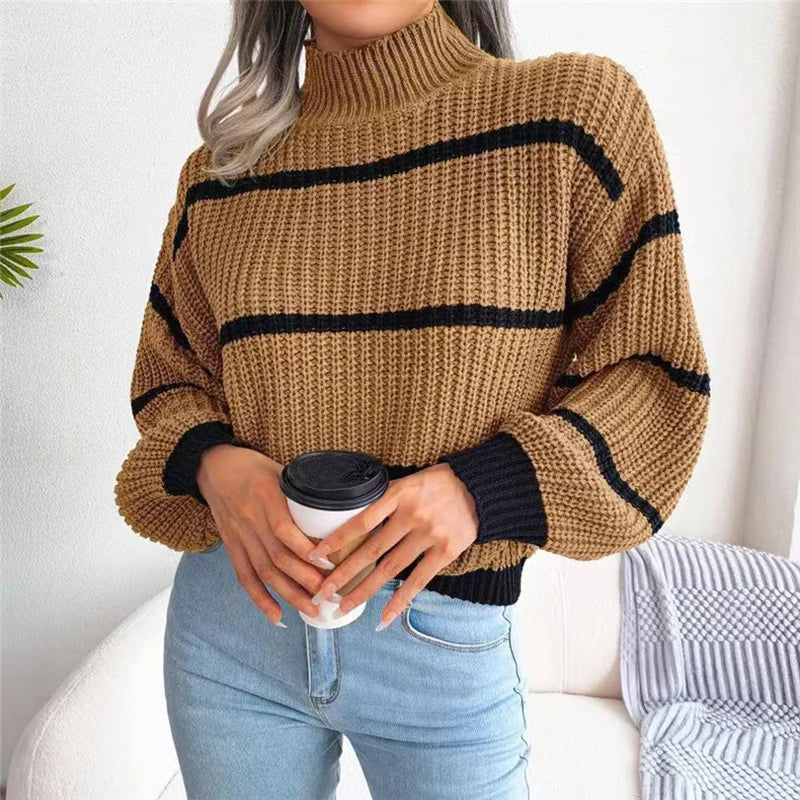 Stilla | Moderne Couture Rullekrave sweater med Finstrik