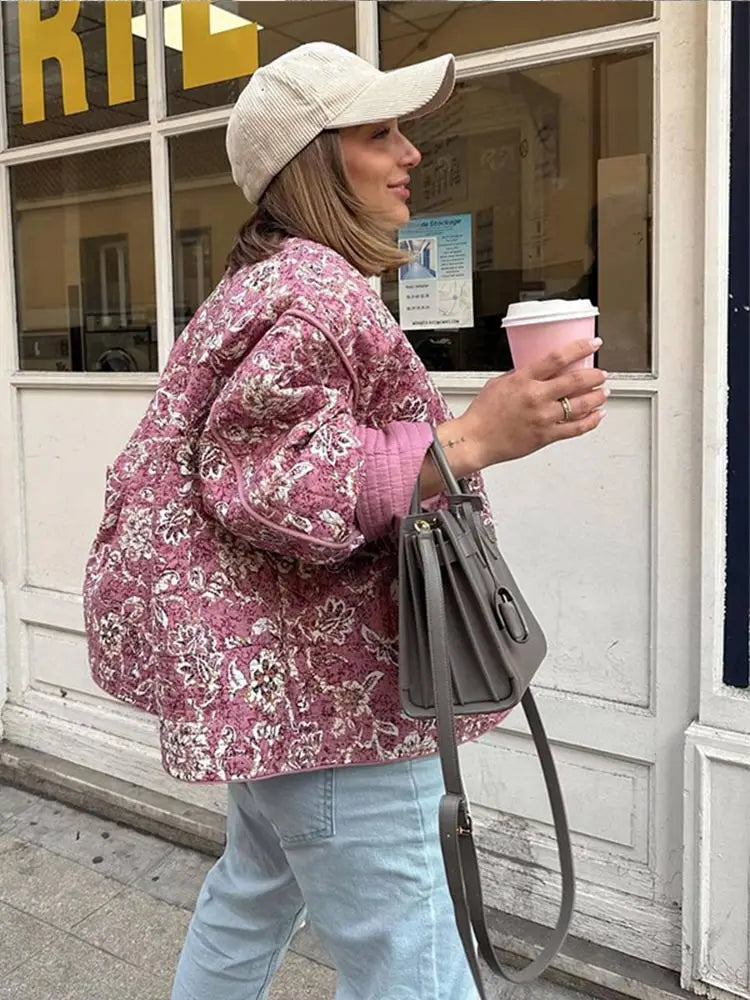 Stilla | Jakke Trend Med Floral Mønster