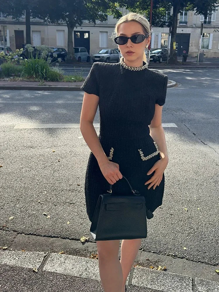 Stilla | Elegant Tweed Kjole til Kvinder